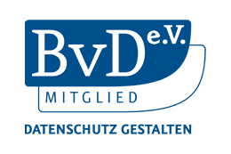 Mitglied im Berufsverband der Datenschutzbeauftragten Deutschlands (BvD) e.V.
